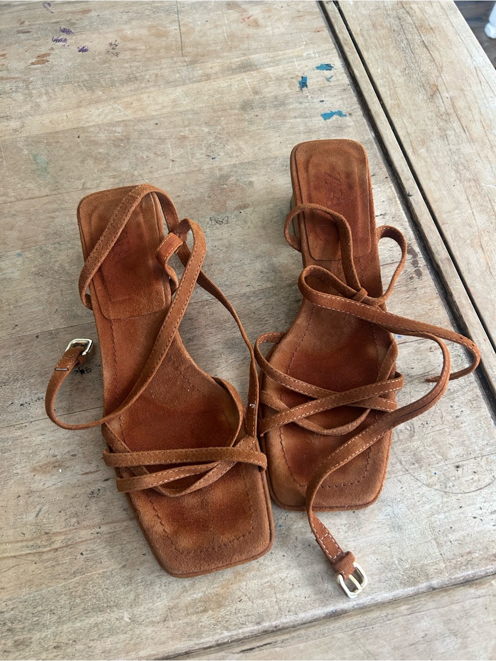Zara Brown Heels in bag